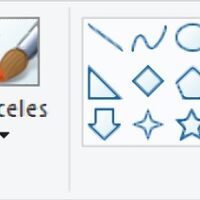 herramientas y formas en paint