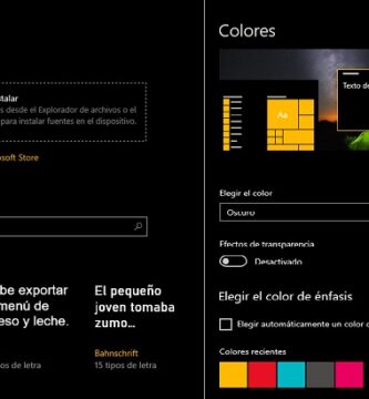 cambiar el color y la letra en windows