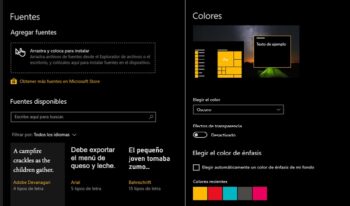 cambiar el color y la letra en windows